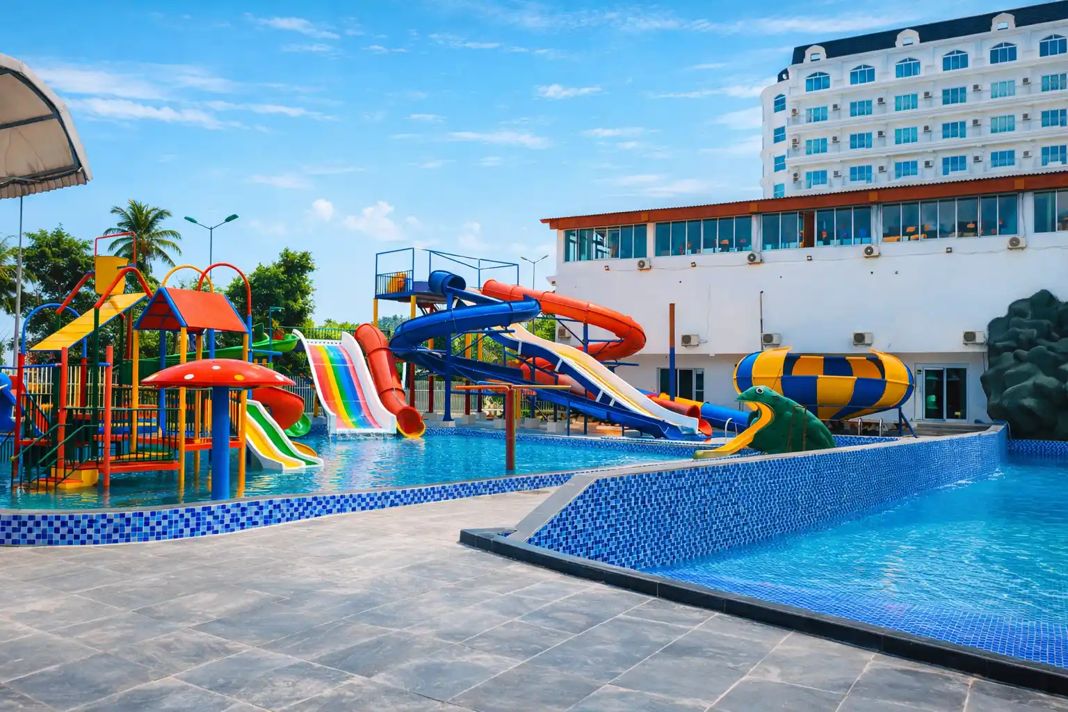 khu vui chơi và bể bơi tạo sóng paracel resort hải tiến